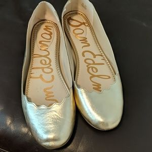 Sam Edelman gold flats